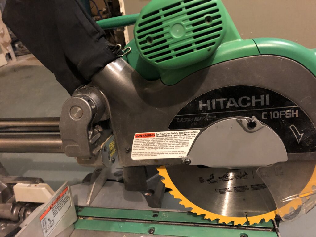 hitachi miter saw sliding