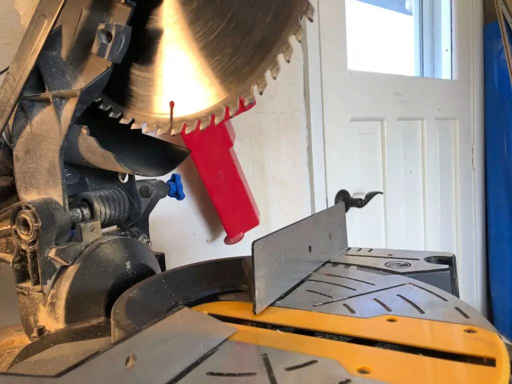 miter saw indoors