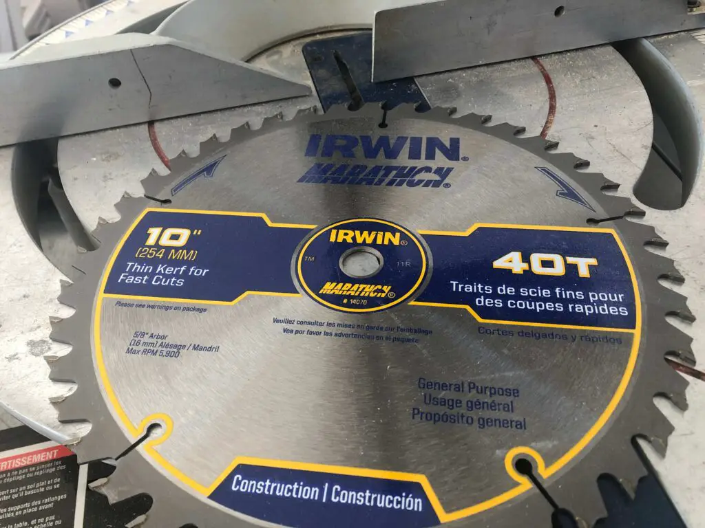 40 tooth miter saw blade